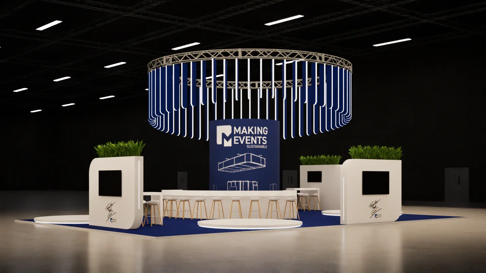 Beursstand met maatwerk elementen gemaakt door Making Events